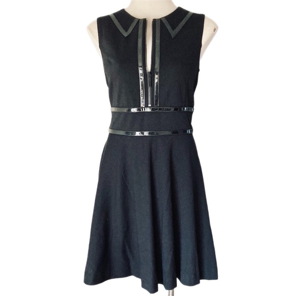 MICHAEL KORS black stretch knit fit & flare Dress - Picture 8 of 11